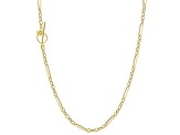 10k Yellow Gold 3.85mm T-Bar Alternating Paperclip 20" Necklace