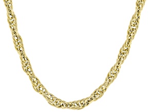 10k Yellow Gold 4.75mm Twisted Spiga 18" Necklace