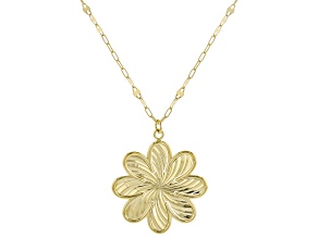 10k Yellow Gold Mirage Daisy 18" Necklace