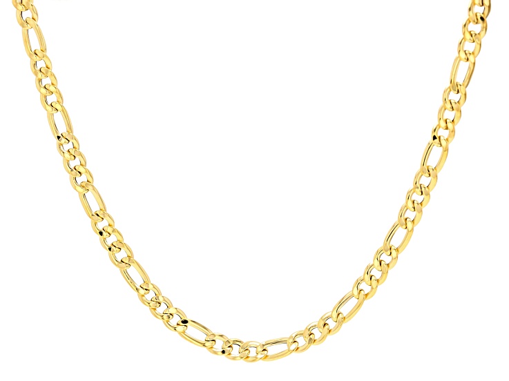 10k Yellow Gold 6mm Figaro Grumetta 18" Necklace
