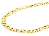 10k Yellow Gold 6mm Figaro Grumetta 18" Necklace
