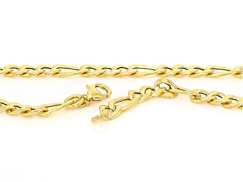 10k Yellow Gold 6mm Figaro Grumetta 18" Necklace