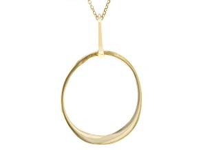10k Yellow Gold "Together" Liquid Circle 18-20" Necklace