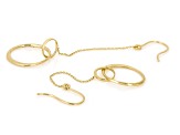 10k Yellow Gold "Together" Liquid Circles Drop Earrings