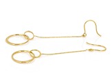 10k Yellow Gold "Together" Liquid Circles Drop Earrings