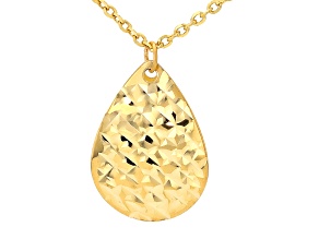 10k Yellow Gold Licciole Drop 18" Necklace