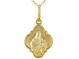 10k Yellow Gold "Our Lady and Christ" Pendant with Chain