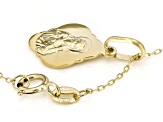 10k Yellow Gold "Our Lady and Christ" Pendant with Chain