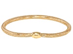 10k Yellow Gold 3.5mm Mesh "Goccia" Stretch Bangle