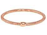 10k Rose Gold Over 10k Gold 3.5mm Mesh "Goccia" Stretch Bangle