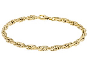 10k Yellow Gold 4mm Polished Torchon Bracelet