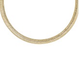 10k Yellow Gold 8.8mm Cleo Omega Mesh Necklace