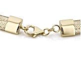 10k Yellow Gold 8.8mm Cleo Omega Mesh Necklace