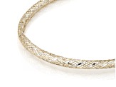 10k Yellow Gold 3mm Diamond Cut Filigree Mesh Necklace