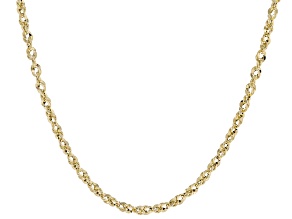 10k Yellow Gold 3.8mm Spirali Rope Necklace