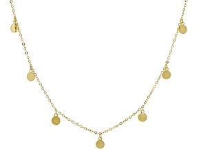 10k Yellow Gold Circle Station Necklace