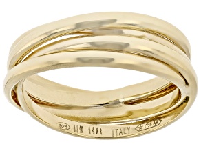 Oro Divino 14k Yellow Gold With Sterling Silver Core Fili D'Oro Band Ring