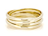 Oro Divino 14k Yellow Gold With Sterling Silver Core Fili D'Oro Band Ring
