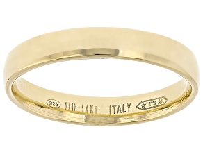 Oro Divino 14k Yellow Gold With Sterling Silver Core Band Ring