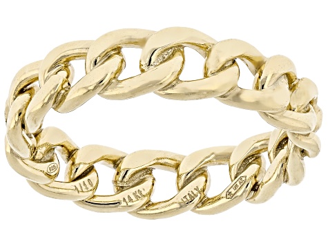 Oro Divino 14k Yellow Gold With Sterling Silver Core Grumetta Ring