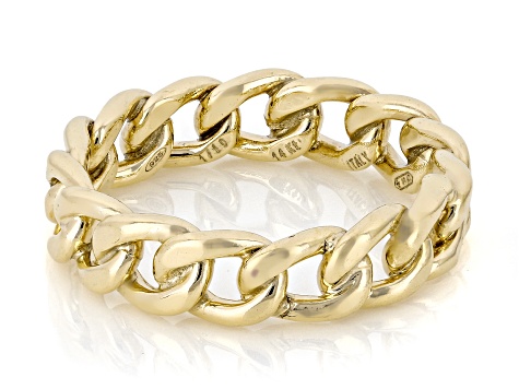 Oro Divino 14k Yellow Gold With Sterling Silver Core Grumetta Ring
