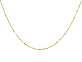 10k Yellow Gold 1.7mm Diamond Cut Station Singapore 16 Inch Chain