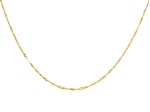 10k Yellow Gold 1.7mm Diamond Cut Station Singapore 20 Inch Chain