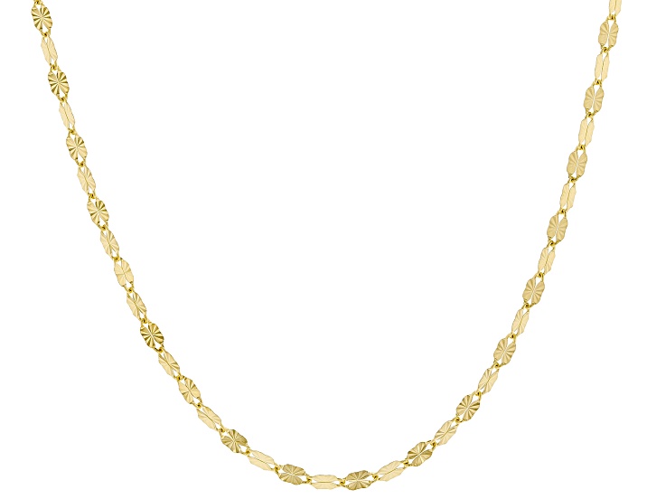 10K Yellow Gold 1.8mm Diamond Cut Tuscan Sun 16 Inch Chain