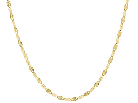 10K Yellow Gold 1.8mm Diamond Cut Tuscan Sun 18 Inch Chain
