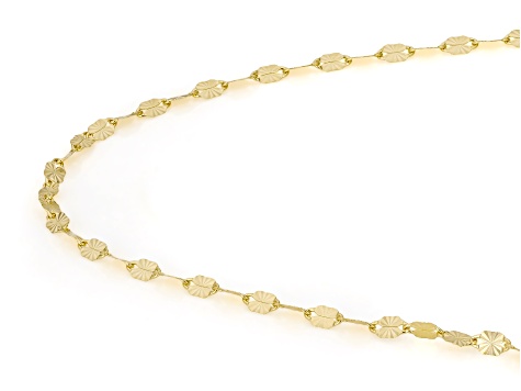 10K Yellow Gold 1.8mm Diamond Cut Tuscan Sun 18 Inch Chain