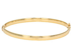 Oro Divino 14k Yellow Gold With Sterling Silver Core Specchio Bangle Bracelet