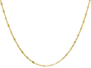 10K Yellow Gold 1.5mm Polished Clover Link 16 Inch Chain