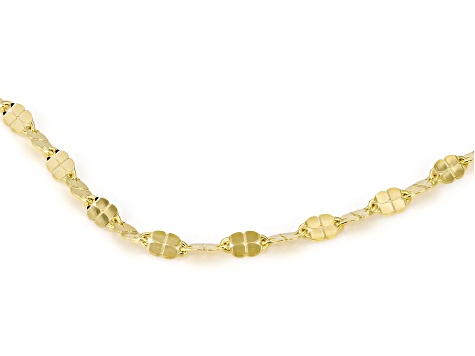 10K Yellow Gold 1.5mm Polished Clover Link 20 Inch Chain - ITG106C