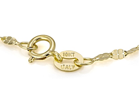 10K Yellow Gold 1.5mm Polished Clover Link 20 Inch Chain - ITG106C