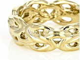 18k Yellow Gold Over Bronze Byzantine Ring