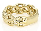 18k Yellow Gold Over Bronze Byzantine Ring