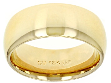 Picture of 18k Yellow Gold Over Bronze Comfort Fit Band Ring