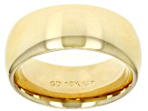 18k Yellow Gold Over Bronze Comfort Fit Band Ring