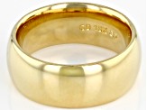 18k Yellow Gold Over Bronze Comfort Fit Band Ring