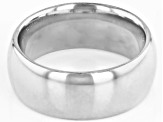 Rhodium Over Bronze Comfort Fit Band Ring