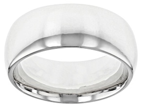 Rhodium Over Bronze Comfort Fit Band Ring