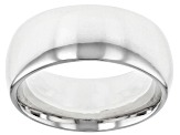Rhodium Over Bronze Comfort Fit Band Ring