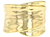 18k Yellow Gold over Bronze Polished Statement Ring