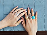 18k Yellow Gold over Bronze Polished Statement Ring