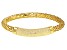 18K Yellow Gold Over Bronze Textured Mesh Weave Bracelet