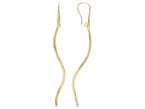 18k Yellow Gold Over Bronze Swirl Earrings