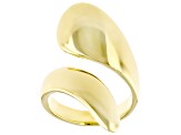 18k Yellow Gold Over Bronze Polished Bypass Ring
