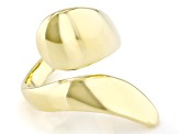 18k Yellow Gold Over Bronze Polished Bypass Ring