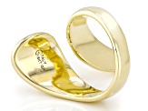 18k Yellow Gold Over Bronze Polished Bypass Ring