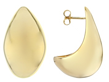 Picture of 18k Yellow Gold Over Bronze Teardrop Earrings